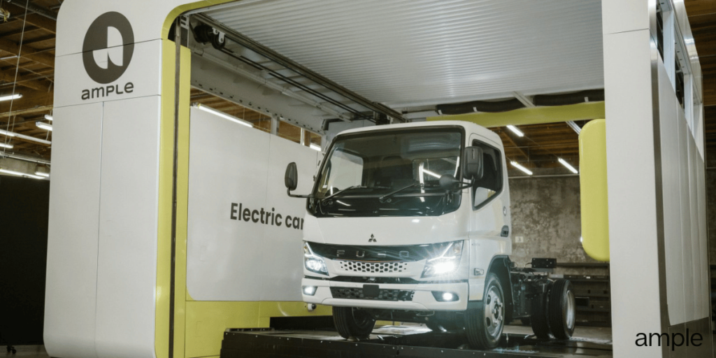 Ample Empowers Mitsubishi Fuso's Electric Trucks with Revolutionary Battery Swapping Tech