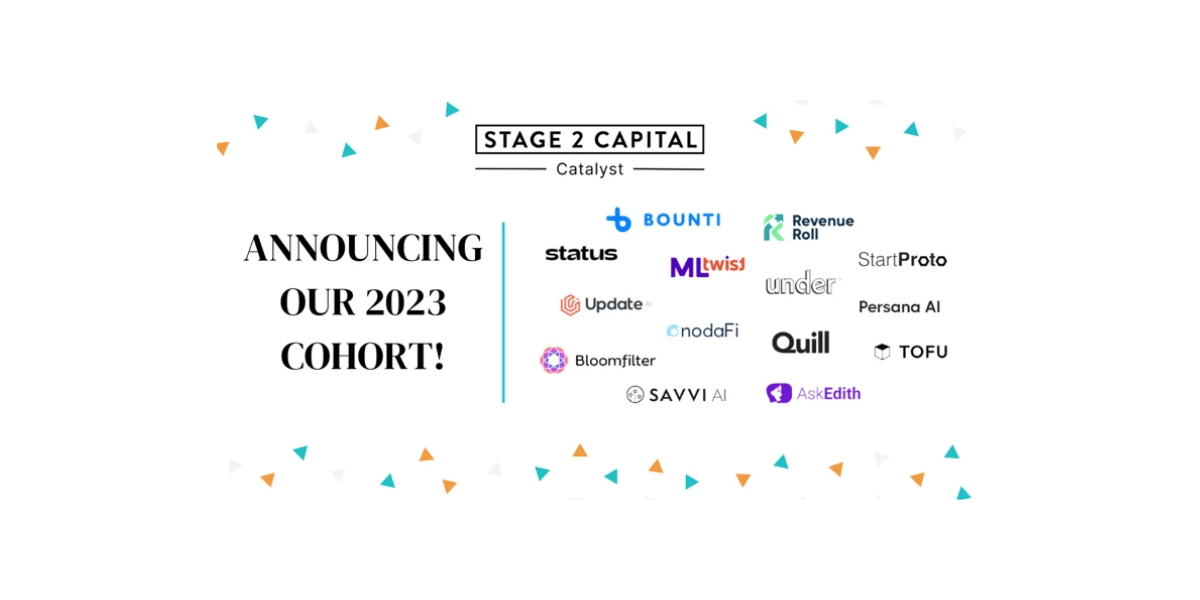 Stage 2 Capital Announces 15 New B2B Startup Companies