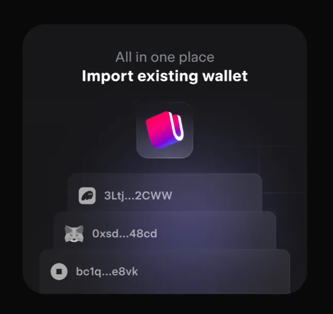Ultimate - All in one place import existing wallet